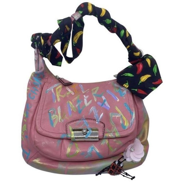 Coach w hand customized by me w applique street ar - Picture 1 of 12